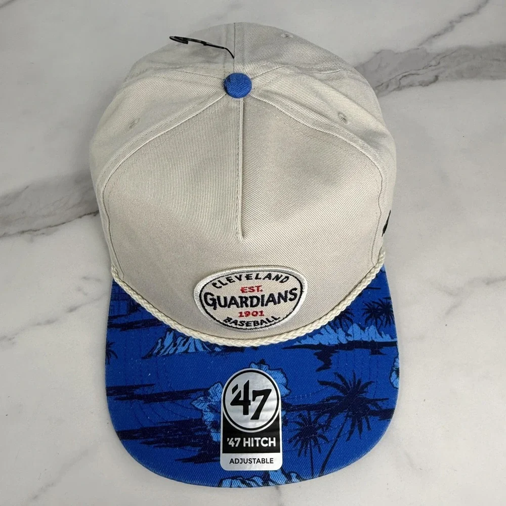 Cleveland Guardians Hat Cap Snap Back Mens One Size Blue Baseball 47 Hitch NWOT‎